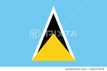 Saint Lucia flag vector graphic. Rectangle Saint Saint Lucia flag vector graphic. Rectangle Saint 68013076