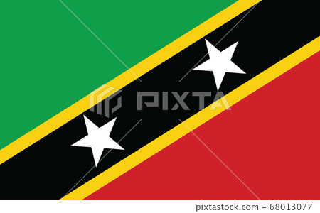 Saint Kitts and Nevis flag vector graphic. Saint Kitts and Nevis flag vector graphic. 68013077