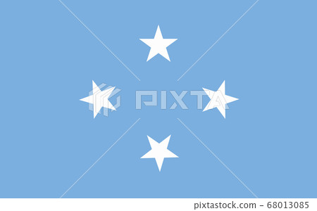 Micronesia flag vector graphic. Rectangle Micronesia flag vector graphic. Rectangle 68013085
