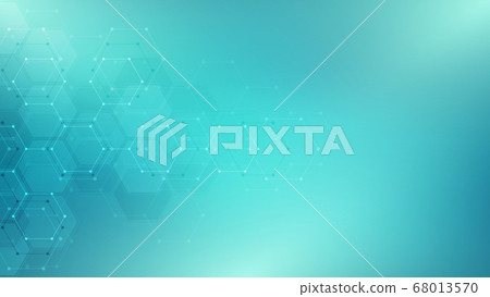 Abstract medical background with hexagons shape... - Stock Illustration ...