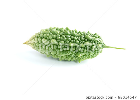 Bitter gourd or bitter melon isolated on white background 68014547