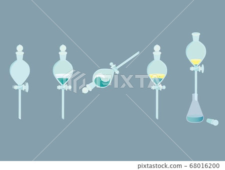Illustration of separating funnel Illustration of separating funnel 68016200