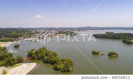 《宮城縣》松島灣的鳥瞰圖 68016612