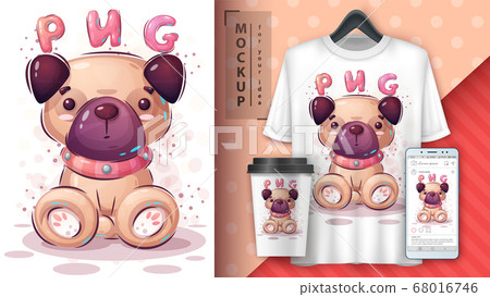 Cute dog poster and merchandising. Cute dog poster and merchandising. 68016746