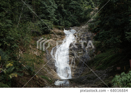 Mountain river flowing over the stones. Wildlife Mountain river flowing over the stones. Wildlife 68016884
