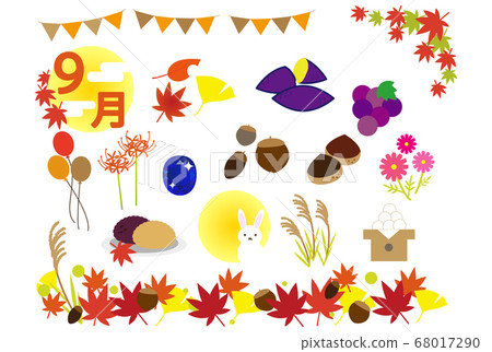 9月設置秋季簡單而可愛的插圖集 68017290