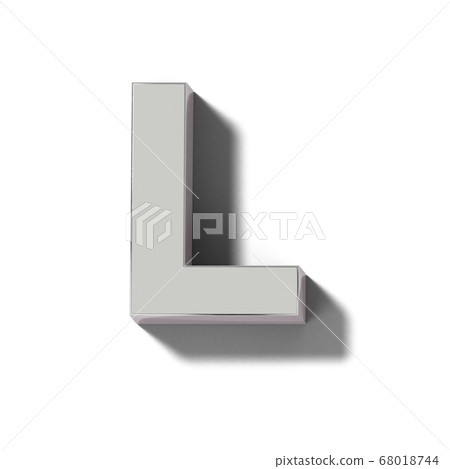 L of realistic silver letter block L of realistic silver letter block 68018744