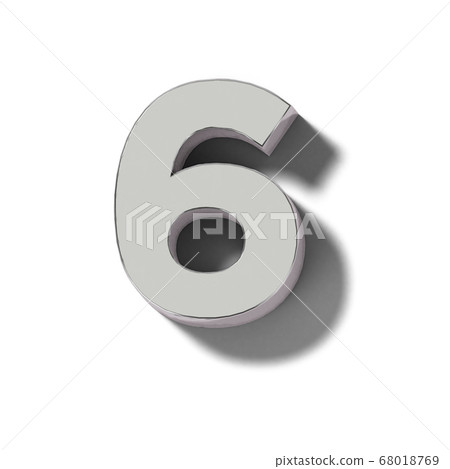 6 of realistic silver letter blocks 68018769