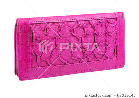 Pink women's leather wallet, original design, on a 68019145
