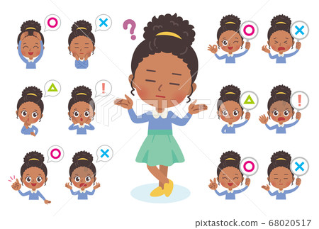 Answer girl upper body illustration 68020517