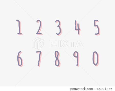 Handwritten numbers 68021276