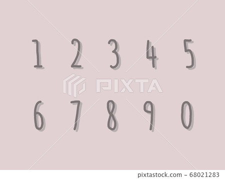 Handwritten numbers 68021283