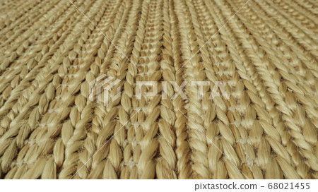 Traditional Turkish handmade carpet design. Rustic and ethnic brown texture closeup 68021455