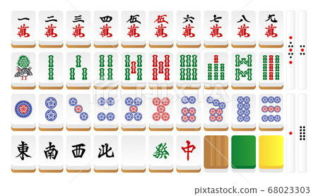 Complete Mahjong Set Stock Illustration - Download Image Now