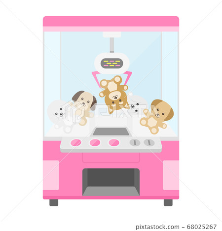 Illustration of crane game machine 68025267