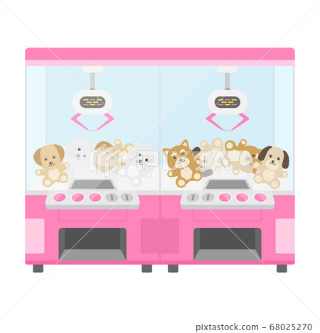 Illustration of crane game machine 68025270