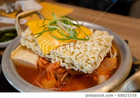 Budae Jjigae in the restaurant Budae Jjigae in the restaurant 68025338