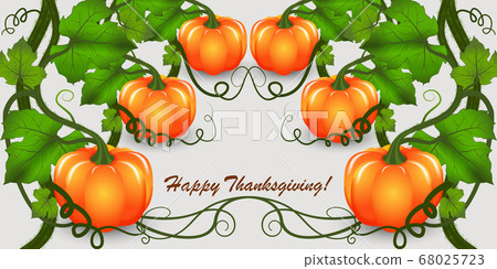 Happy Thanksgiving congratulatory background or Happy Thanksgiving congratulatory background or 68025723