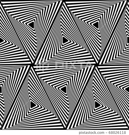 Abstract Seamless pattern with striped black white Abstract Seamless pattern with striped black white 68026118