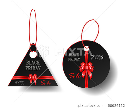 Black Friday sales tags. Set of Elements. Black 68026132