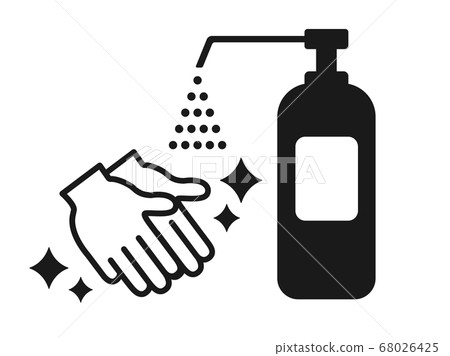 Hand sanitizer icon illustration 68026425