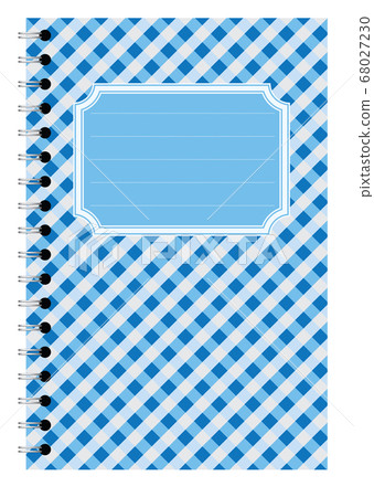 Vector blue paper notebook Vector blue paper notebook 68027230