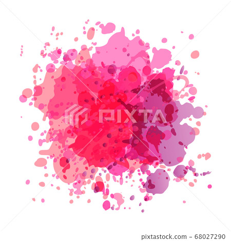Drops of paint pink and purple colors on a white Drops of paint pink and purple colors on a white 68027290
