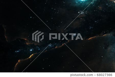 Cosmic landscape. Nebulae, star clusters. Beautiful deep space 68027366
