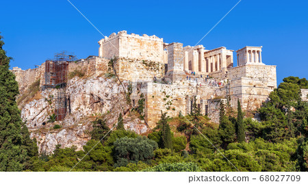 Acropolis of Athens in summer, Greece. Panoramic 68027709