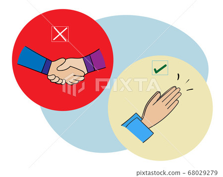 Avoid touching to prevent Coronavirus from spreading by hand touch. Use Wai or Namaste. Avoid touching to prevent Coronavirus from spreading by hand touch. Use Wai or Namaste. 68029279