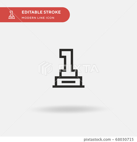 Trophy Simple vector icon. Illustration symbol design template for web mobile UI element. Perfect color modern pictogram on editable stroke. Trophy icons for your business project Trophy Simple vector icon. Illustration symbol design template for web mobile UI element. Perfect color modern pictogram on editable stroke. Trophy icons for your business project 68030715