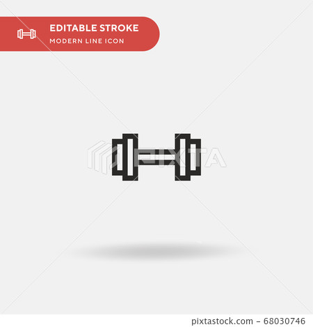 Gym Simple vector icon. Illustration symbol design template for web mobile UI element. Perfect color modern pictogram on editable stroke. Gym icons for your business project 68030746