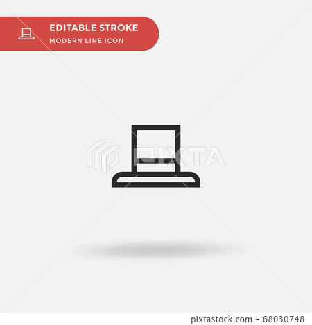 Tall Hat Simple vector icon. Illustration symbol design template for web mobile UI element. Perfect color modern pictogram on editable stroke. Tall Hat icons for your business project 68030748