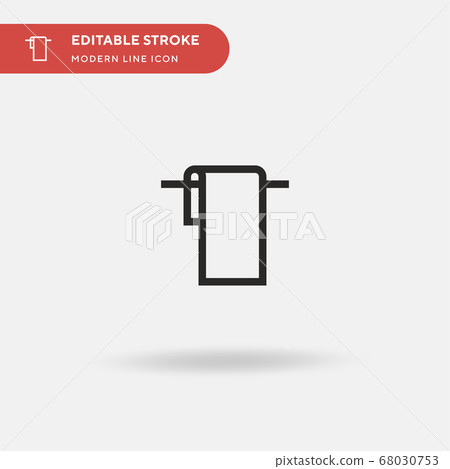 Towel Simple vector icon. Illustration symbol design template for web mobile UI element. Perfect color modern pictogram on editable stroke. Towel icons for your business project Towel Simple vector icon. Illustration symbol design template for web mobile UI element. Perfect color modern pictogram on editable stroke. Towel icons for your business project 68030753