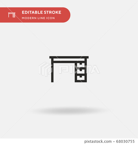 Desk Simple vector icon. Illustration symbol design template for web mobile UI element. Perfect color modern pictogram on editable stroke. Desk icons for your business project Desk Simple vector icon. Illustration symbol design template for web mobile UI element. Perfect color modern pictogram on editable stroke. Desk icons for your business project 68030755
