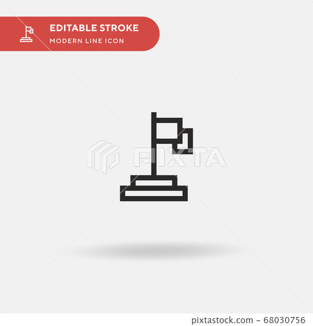 Red Flag Simple vector icon. Illustration symbol design template for web mobile UI element. Perfect color modern pictogram on editable stroke. Red Flag icons for your business project Red Flag Simple vector icon. Illustration symbol design template for web mobile UI element. Perfect color modern pictogram on editable stroke. Red Flag icons for your business project 68030756