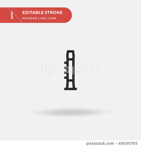 Clarinet Simple vector icon. Illustration symbol design template for web mobile UI element. Perfect color modern pictogram on editable stroke. Clarinet icons for your business project 68030765
