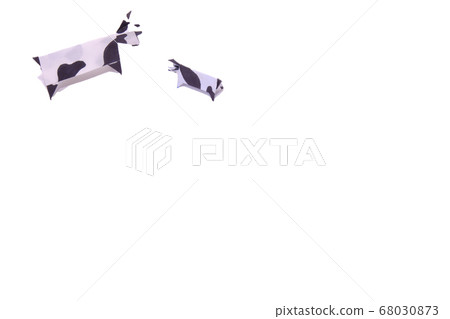 牛父母和孩子在白色背景上 牛父母和孩子在白色背景上 68030873