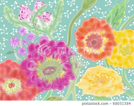 七彩花朵 七彩花朵 68031384