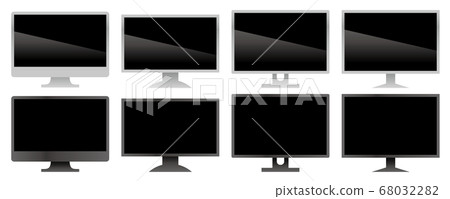 PC monitor illustration set 68032282