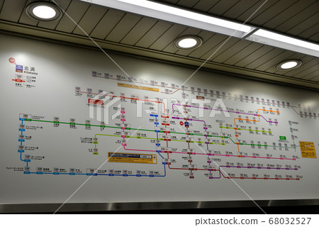 Ticket fare list for Kitahama Station on the Osaka Metro Sakaisuji Line 68032527