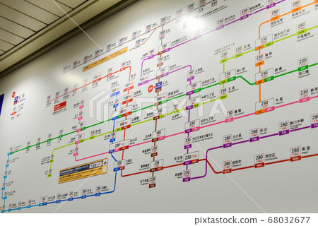 Ticket fare list for Kitahama Station on the Osaka Metro Sakaisuji Line 68032677