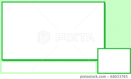 Simple stripe screen frame, yellowish green, game live, for distribution 68033765