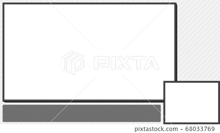 簡單的條紋屏幕框架，灰色，實時遊戲，用於分發 68033769