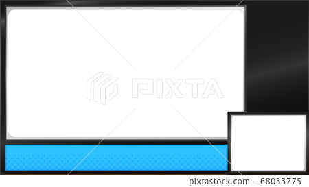 用於街頭流行的屏幕框架，淺藍色，遊戲評論和發行 68033775