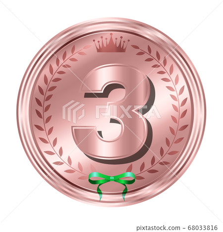 Crown ribbon copper icon Crown ribbon copper icon 68033816