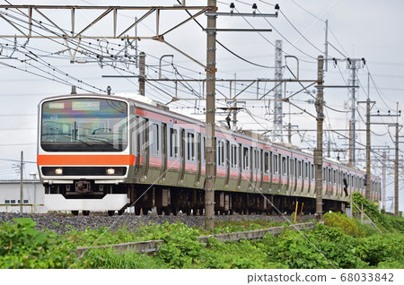 Musashino Line Minamikoshigaya-Higashikawaguchi JR East E231 Series 0s MU18 formation (Keiyo) Musashino Line Minamikoshigaya-Higashikawaguchi JR East E231 Series 0s MU18 formation (Keiyo) 68033842