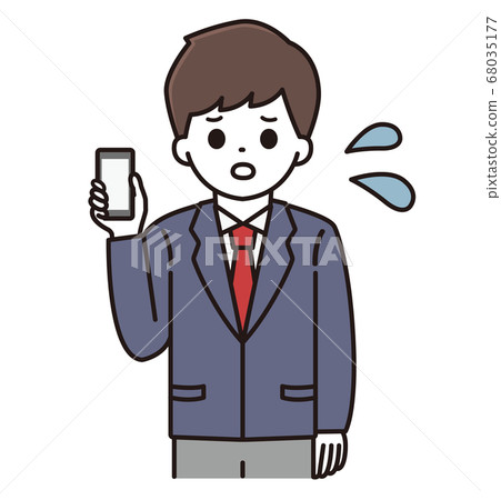 男學生智能手機圖 68035177