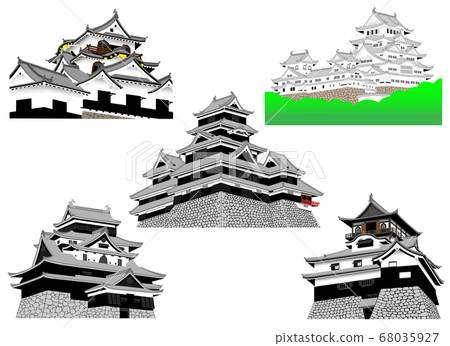 National Treasure Castle 5 castles (Himeji Castle, Matsumoto Castle, Inuyama Castle, Hikone Castle, Matsue Castle) National Treasure Castle 5 castles (Himeji Castle, Matsumoto Castle, Inuyama Castle, Hikone Castle, Matsue Castle) 68035927