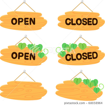 OPEN, CLOSED door plate set 68038964